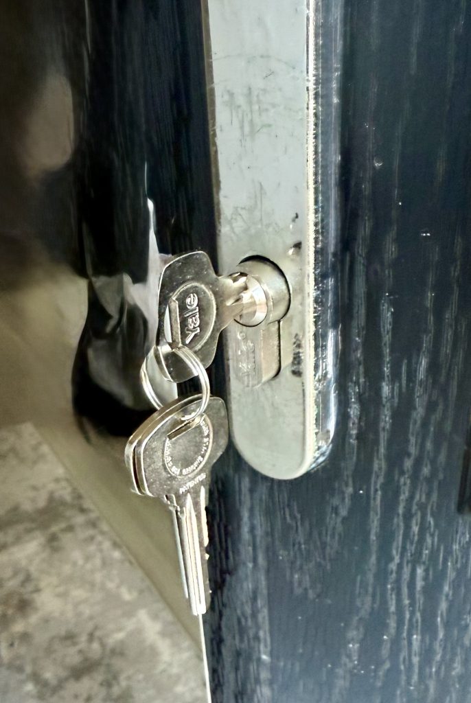 Yale euro cylinder lock replacement and security upgrade on uPVC door in Wideopen carried out by Locksmith Kev