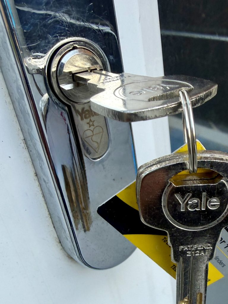 Yale Superior TS007 1 star cylinder fitted in uPVC door in St Nicholas Manor Cramlington NE23 locksmith installation